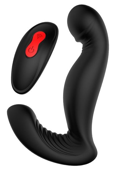 Черный вибромассажер простаты SWIRLING P-PLEASER - Dream Toys - в Петропавловске-Камчатском купить с доставкой