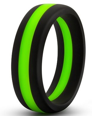Черно-зеленое эрекционное кольцо Silicone Go Pro Cock Ring - Blush Novelties - в Петропавловске-Камчатском купить с доставкой