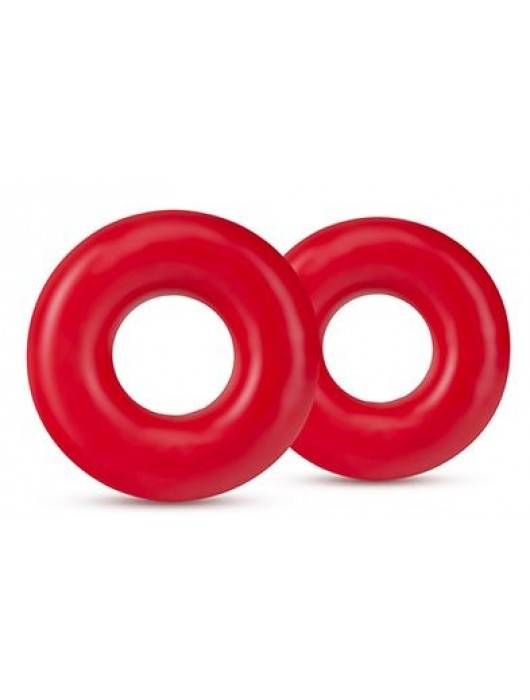 Набор из 2 красных эрекционных колец DONUT RINGS OVERSIZED - Blush Novelties - в Петропавловске-Камчатском купить с доставкой