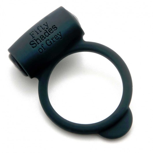 Темно-серое эрекционное кольцо Vibrating Love Ring с вибрацией - Fifty Shades of Grey - в Петропавловске-Камчатском купить с доставкой