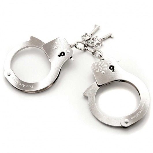Металлические наручники Metal Handcuffs - Fifty Shades of Grey - купить с доставкой в Петропавловске-Камчатском