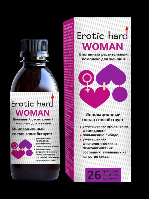 Женский биогенный концентрат для повышения либидо Erotic hard Woman - 250 мл. - Erotic Hard - купить с доставкой в Петропавловске-Камчатском
