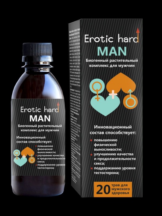 Мужской биогенный концентрат для усиления эрекции Erotic hard Man - 250 мл. - Erotic Hard - купить с доставкой в Петропавловске-Камчатском