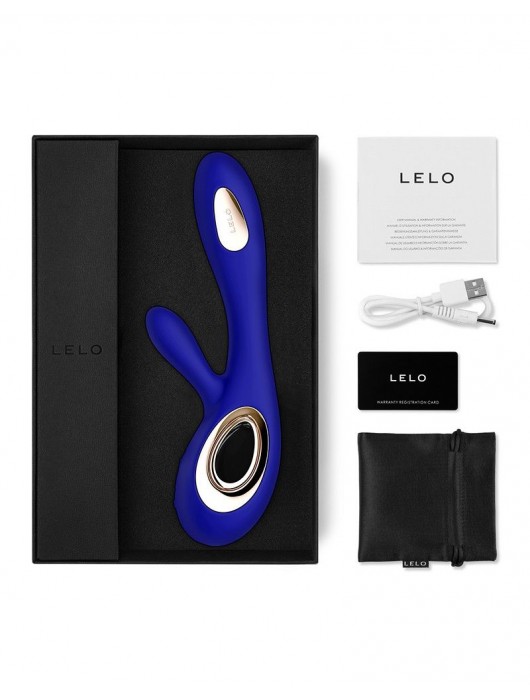 Синий вибратор-кролик Lelo Soraya Wave - 21,8 см. - Lelo