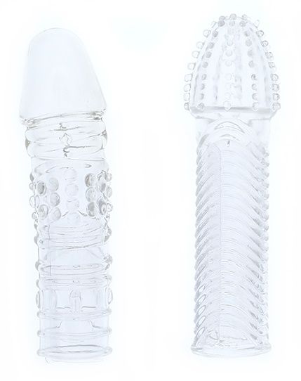 Комплект из 2 прозрачных насадок на пенис PENIS EXTENDER PACK - Dream Toys - в Петропавловске-Камчатском купить с доставкой