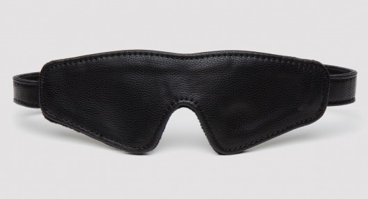 Черная плотная маска на глаза Bound to You Faux Leather Blindfold - Fifty Shades of Grey - купить с доставкой в Петропавловске-Камчатском