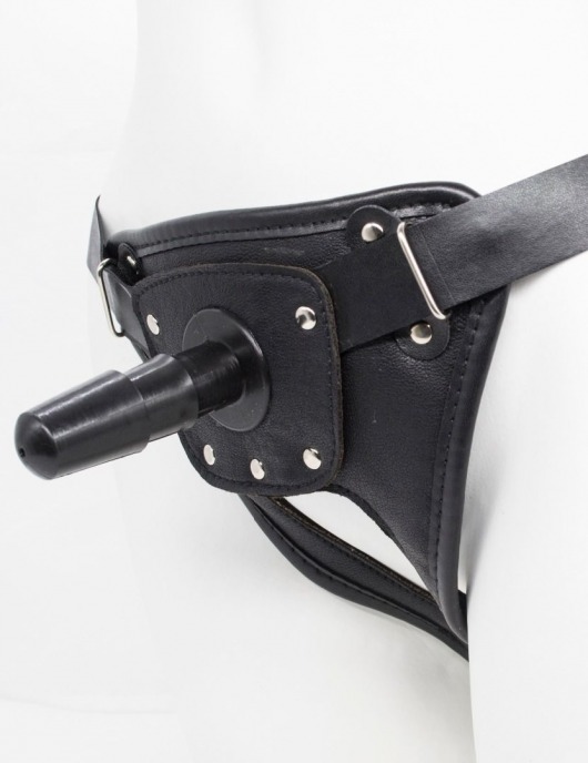 Черный пояс для насадок CLASS STRAP Restyling - LOVETOY (А-Полимер) - купить с доставкой в Петропавловске-Камчатском
