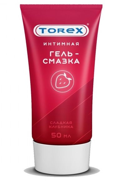 Смазка на водной основе TOREX  Сладкая клубника  - 50 мл. - Torex - купить с доставкой в Петропавловске-Камчатском