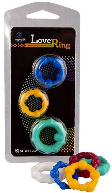 Набор из 3 цветных эрекционных колец Love Ring - Sitabella - в Петропавловске-Камчатском купить с доставкой