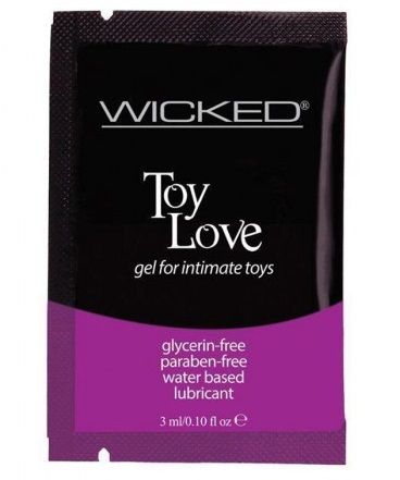 Лубрикант на водной основе для использования с игрушками WICKED Toy Love - 3 мл. - Wicked - купить с доставкой в Петропавловске-Камчатском
