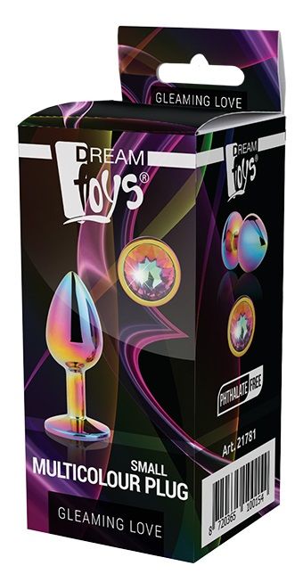 Голографическая анальная втулка с радужным кристаллом - 7,1 см. - Dream Toys - купить с доставкой в Петропавловске-Камчатском
