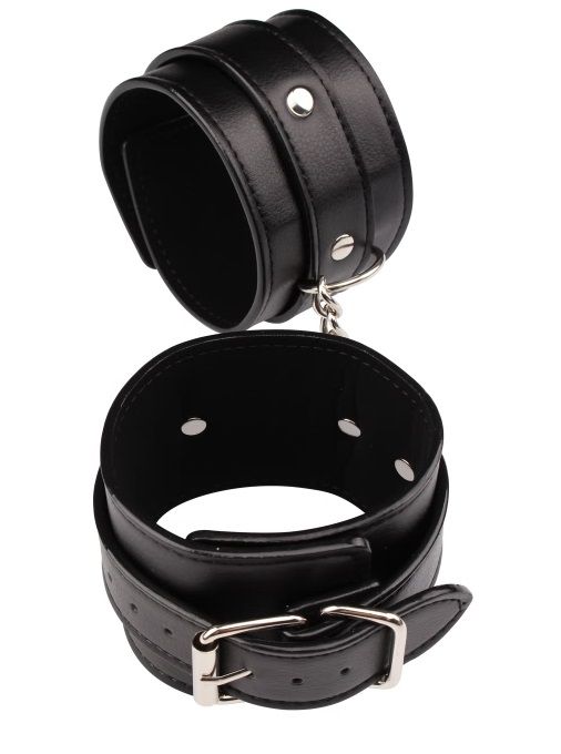 Черные оковы Classic Ankle Cuffs - Chisa - купить с доставкой в Петропавловске-Камчатском