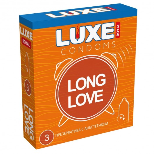 Презервативы с продлевающим эффектом LUXE Royal Long Love - 3 шт. - Luxe - купить с доставкой в Петропавловске-Камчатском