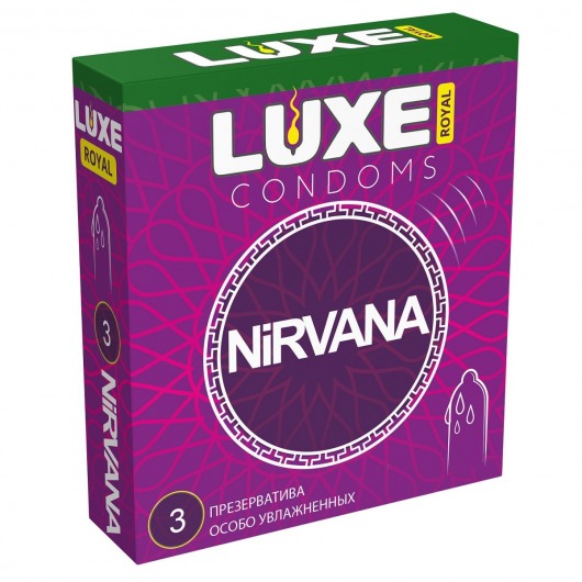 Презервативы с увеличенным количеством смазки LUXE Royal Nirvana - 3 шт. - Luxe - купить с доставкой в Петропавловске-Камчатском