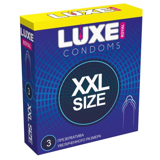 Презервативы увеличенного размера LUXE Royal XXL Size - 3 шт. - Luxe - купить с доставкой в Петропавловске-Камчатском
