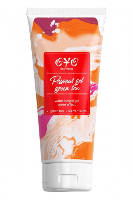 Интимная смазка на водной основе с согревающим эффектом OYO Personal Gel Green Tea - 50 мл. - OYO - купить с доставкой в Петропавловске-Камчатском