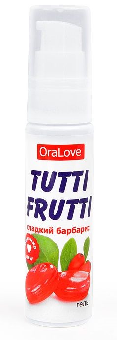 Гель-смазка Tutti-frutti со вкусом барбариса - 30 гр. - Биоритм - купить с доставкой в Петропавловске-Камчатском