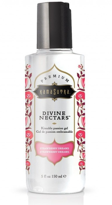 Гель-лубрикант на водной основе Divine Nectars Strawberry Dream с ароматом клубники - 150 мл. - Kama Sutra - купить с доставкой в Петропавловске-Камчатском
