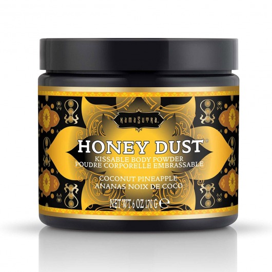 Пудра для тела Honey Dust Body Powder с ароматом кокоса и ананаса - 170 гр. - Kama Sutra - купить с доставкой в Петропавловске-Камчатском