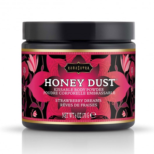 Пудра для тела Honey Dust Body Powder с ароматом клубники - 170 гр. - Kama Sutra - купить с доставкой в Петропавловске-Камчатском