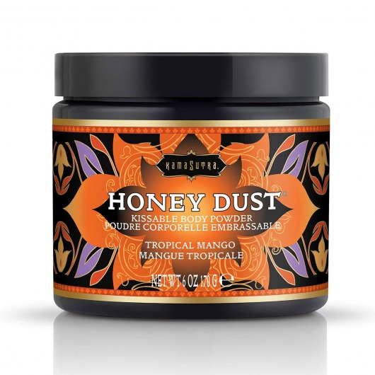 Пудра для тела Honey Dust Body Powder с ароматом манго - 170 гр. - Kama Sutra - купить с доставкой в Петропавловске-Камчатском