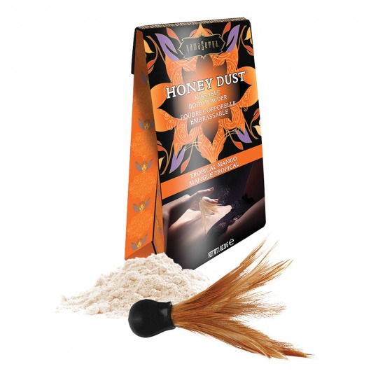 Пудра для тела Honey Dust Body Powder с ароматом манго - 28 гр. - Kama Sutra - купить с доставкой в Петропавловске-Камчатском