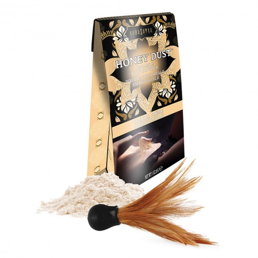 Пудра для тела Honey Dust Body Powder с ароматом ванили - 28 гр. - Kama Sutra - купить с доставкой в Петропавловске-Камчатском