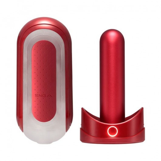 Красный мастурбатор Flip Zero Red   Warmer с подогревом - Tenga - в Петропавловске-Камчатском купить с доставкой