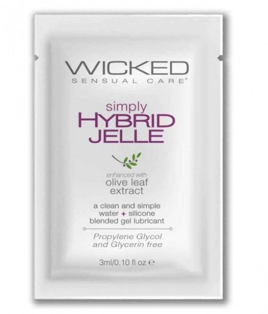 Гель-лубрикант на водно-силиконовой основе Simply Hybrid Jelle - 3 мл. - Wicked - купить с доставкой в Петропавловске-Камчатском