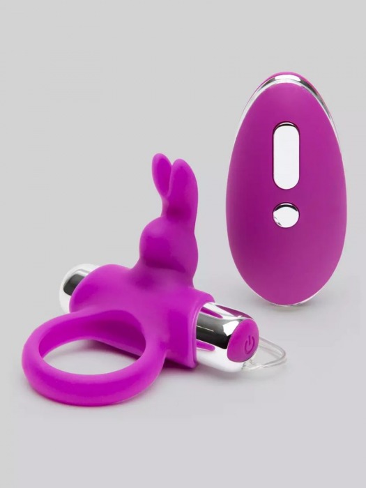 Лиловое виброкольцо с пультом ДУ Remote Control Cock Ring - Happy Rabbit - в Петропавловске-Камчатском купить с доставкой