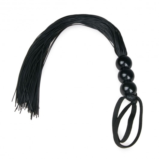 Черная силиконовая плеть Silicone Whip - 32 см. - Easy toys - купить с доставкой в Петропавловске-Камчатском