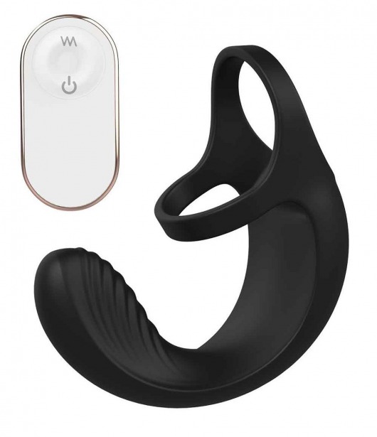 Черный анальный стимулятор с эрекционными кольцами Remote Couple Teaser - Dream Toys - в Петропавловске-Камчатском купить с доставкой