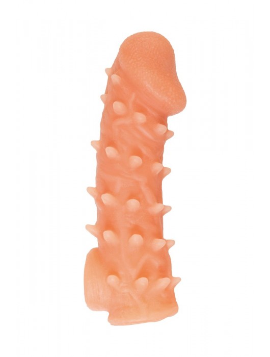 Телесная закрытая насадка с пупырышками Cock Sleeve Size L - 17,6 см. - KOKOS - в Петропавловске-Камчатском купить с доставкой