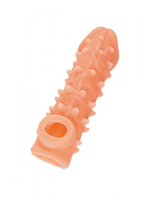 Телесная закрытая насадка с пупырышками Cock Sleeve Size L - 17,6 см. - KOKOS - в Петропавловске-Камчатском купить с доставкой