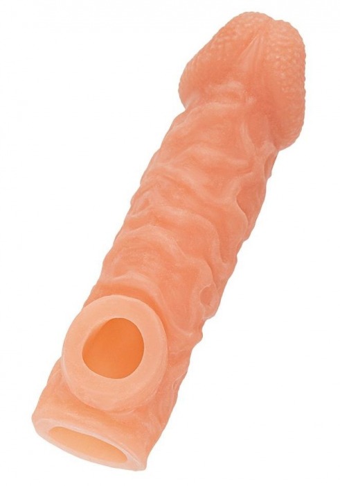 Телесная закрытая насадка с шершавой головкой Cock Sleeve Size M - 15,6 см. - KOKOS - в Петропавловске-Камчатском купить с доставкой
