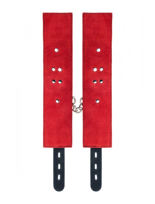 Красно-черные оковы на ноги из кожи - ToyFa - купить с доставкой в Петропавловске-Камчатском