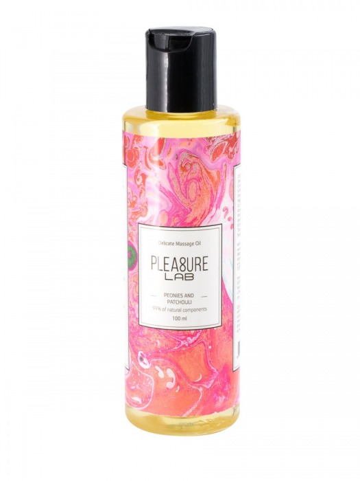 Массажное масло Pleasure Lab Delicate с ароматом пиона и пачули - 100 мл. - Pleasure Lab - купить с доставкой в Петропавловске-Камчатском