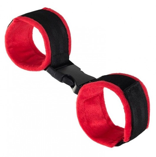 Красно-черные велюровые оковы Anonymo - ToyFa - купить с доставкой в Петропавловске-Камчатском