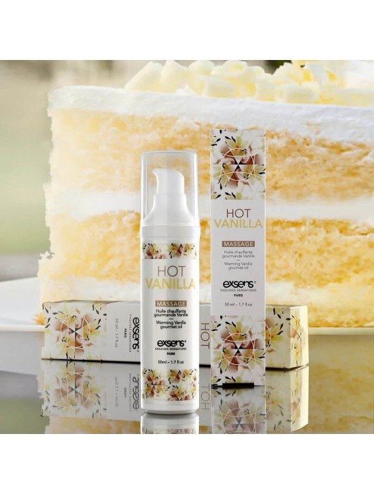 Разогревающее массажное масло с ароматом ванили Gourmet Hot Vanilla - 50 мл. - Exsens - купить с доставкой в Петропавловске-Камчатском