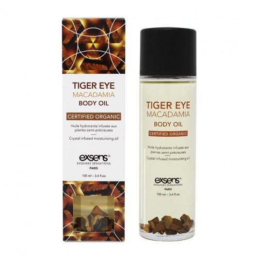 Органическое массажное масло TIGER EYE MACADAMIA - 100 мл. - Exsens - купить с доставкой в Петропавловске-Камчатском