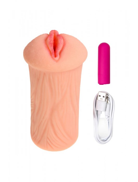 Реалистичный мастурбатор-вагина телесного цвета Elegance.001 с вибрацией - KOKOS - в Петропавловске-Камчатском купить с доставкой