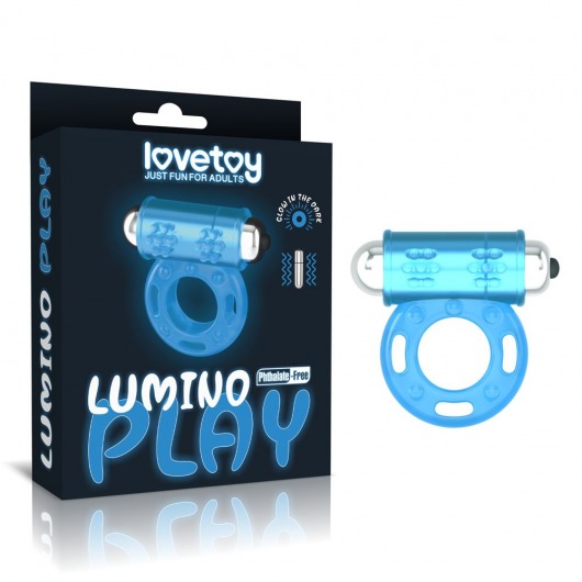 Голубое, светящееся в темноте эрекционное виброкольцо Lumino Play Vibrating Penis Ring - Lovetoy - в Петропавловске-Камчатском купить с доставкой