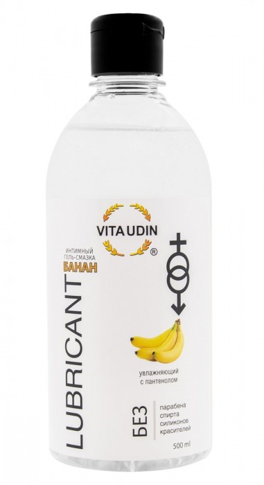 Интимный гель-смазка на водной основе VITA UDIN с ароматом банана - 500 мл. - VITA UDIN - купить с доставкой в Петропавловске-Камчатском