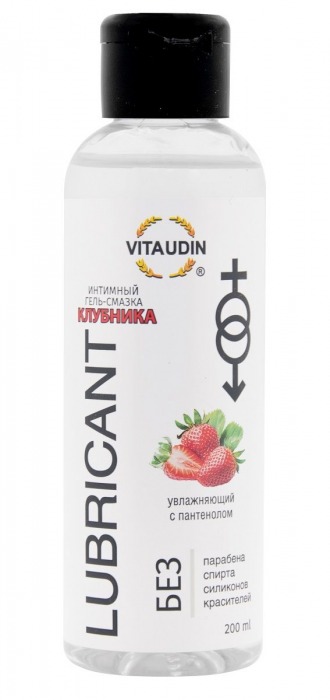 Интимный гель-смазка на водной основе VITA UDIN с ароматом клубники - 200 мл. - VITA UDIN - купить с доставкой в Петропавловске-Камчатском