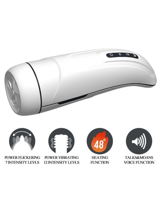 Вибромастурбатор Marissa с функцией нагрева и подвижным язычком - Baile - в Петропавловске-Камчатском купить с доставкой