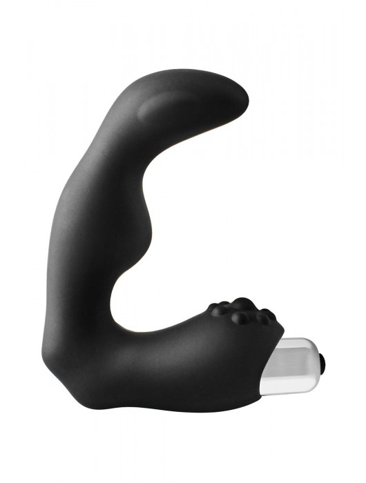 Черный вибромассажер простаты FantASStic Vibrating Prostate Massager - 11,3 см. - Dream Toys - в Петропавловске-Камчатском купить с доставкой