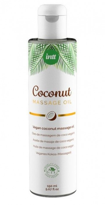 Массажное масло Vegan Coconut - 150 мл. - INTT - купить с доставкой в Петропавловске-Камчатском