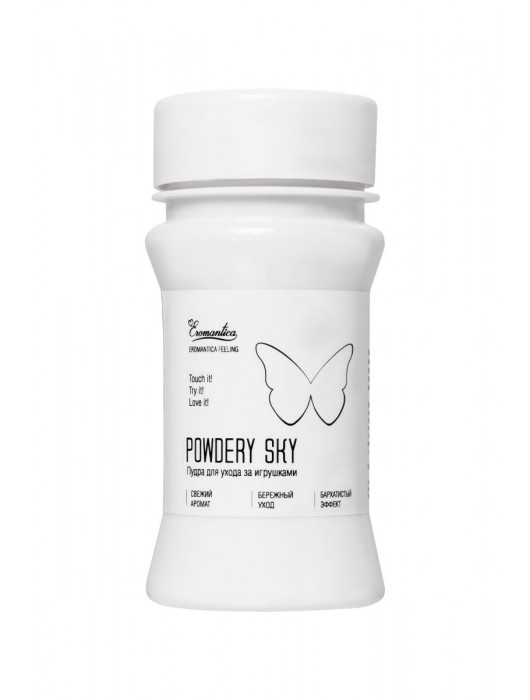 Пудра для ухода за игрушками Powdery Sky с ароматом мяты - 40 гр. - Eromantica - купить с доставкой в Петропавловске-Камчатском