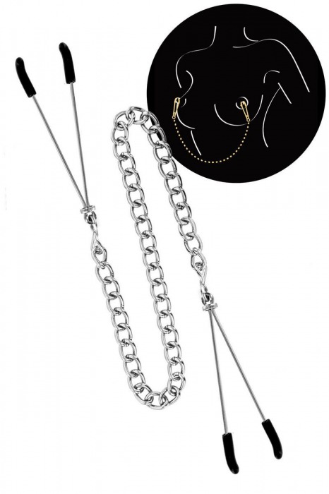 Регулируемые зажимы для сосков Sweet Caress Nipple Chain - Sweet Caress - купить с доставкой в Петропавловске-Камчатском