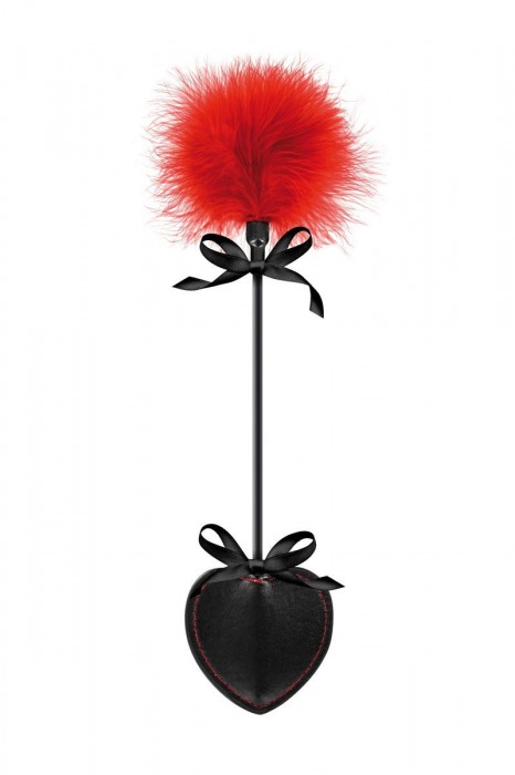Стек с пуховкой Sweet Caress Feather Whip - 44 см. - Sweet Caress - купить с доставкой в Петропавловске-Камчатском